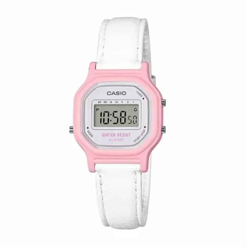 Casio Womens Digital White Strap Watch La-11wl-4apb