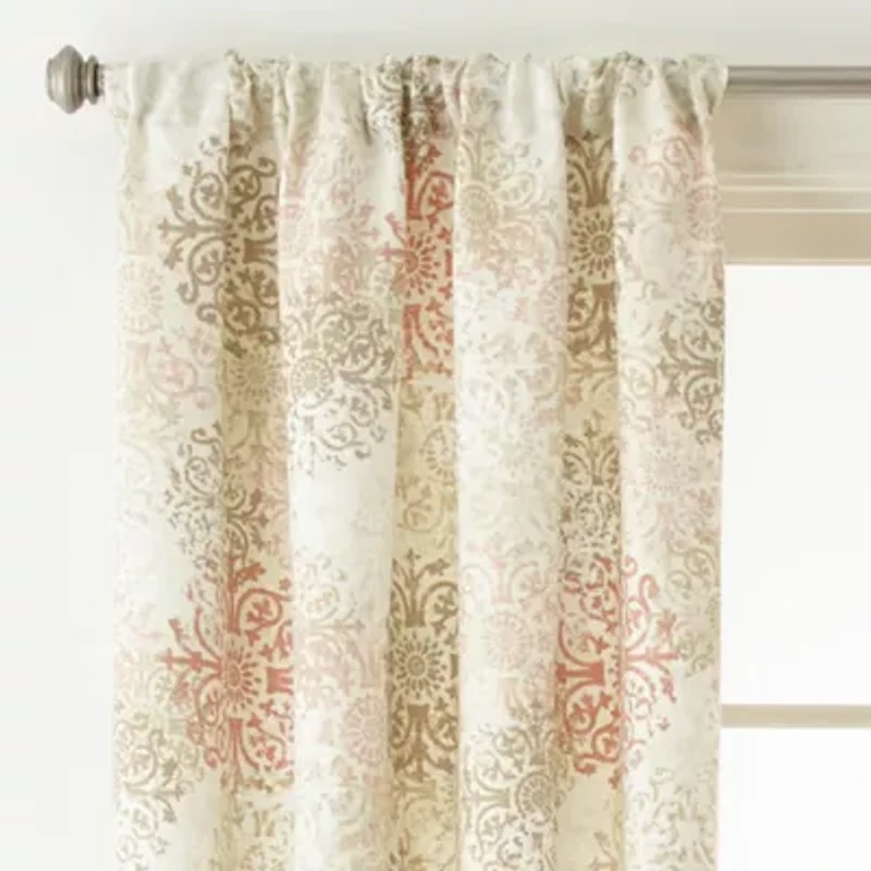 Home Expressions Deacon Light-Filtering Rod Pocket Set of 2 Curtain Panel