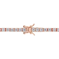 Womens 5 CT. T.W. Lab Created White Moissanite 18K Rose Gold Over Silver Tennis Bracelet