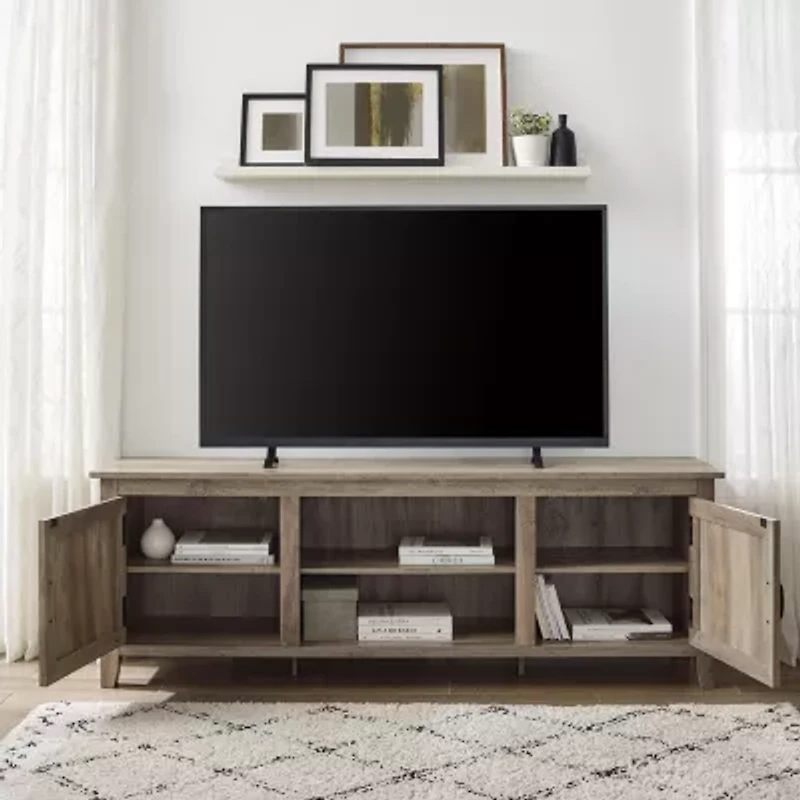 Modern Farmhouse 70" Wood TV Stand