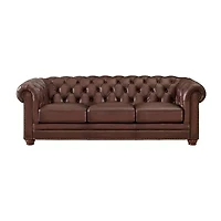 Aliso Leather Roll-Arm Sofa