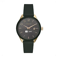 iTouch Connected for Women: Gold Case with Olive Leather Strap Hybrid Smartwatch (38mm) 13914G-51-D22