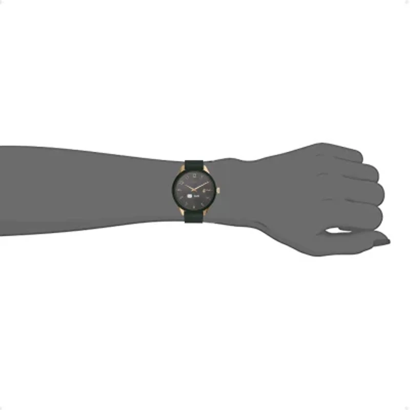 iTouch Connected for Women: Gold Case with Olive Leather Strap Hybrid Smartwatch (38mm) 13914G-51-D22