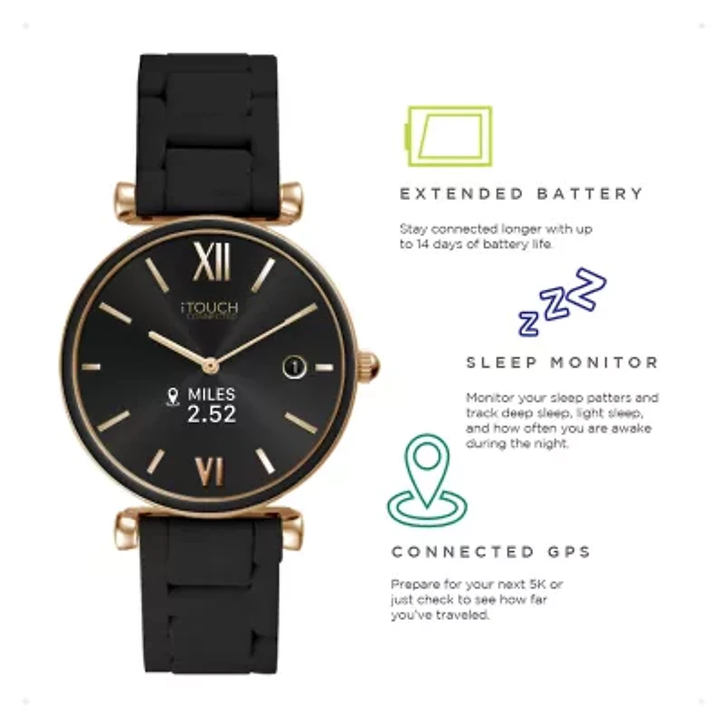 Itouch Connected Womens Black Smart Watch 13941g-51-A02