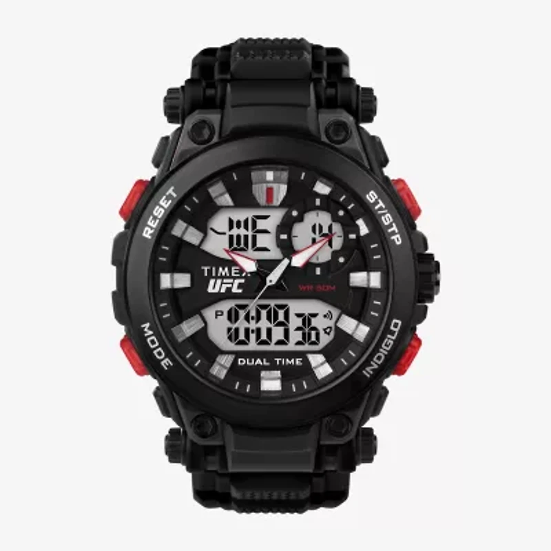 Timex UFC Mens Black Strap Watch Tw5m52800jt