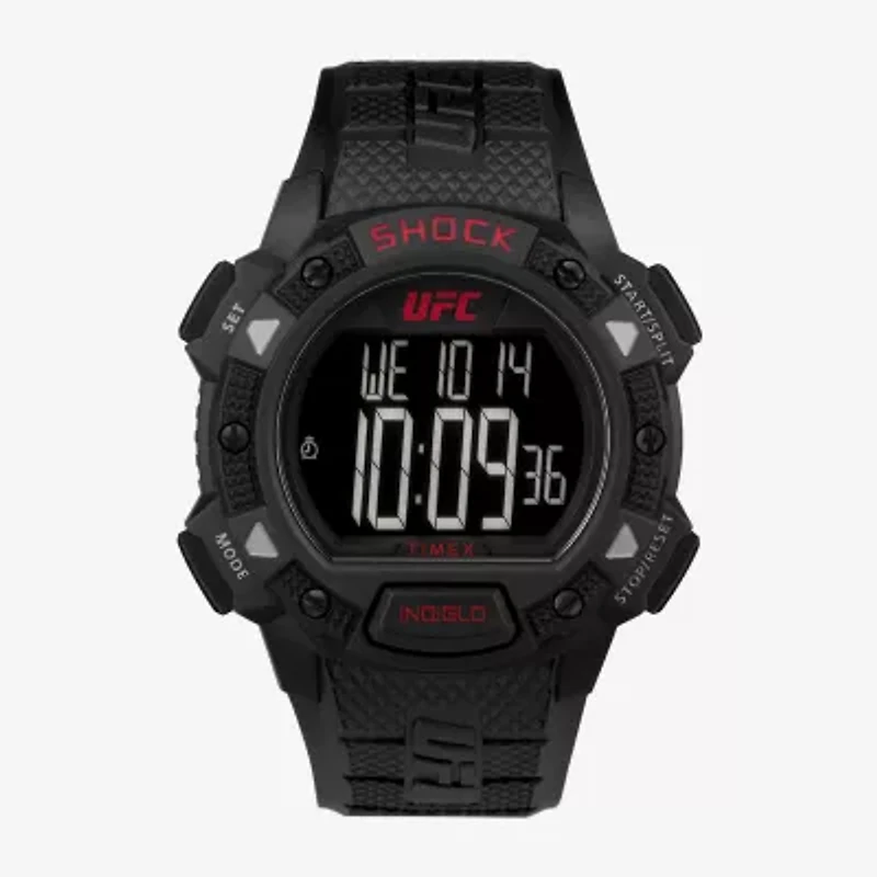 Timex UFC Mens Black Strap Watch Tw4b27400jt