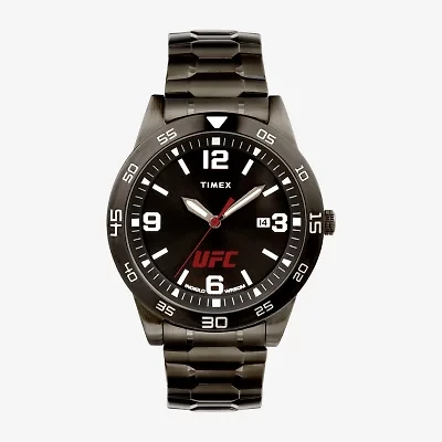 Timex UFC Mens Gray Stainless Steel Strap Watch Tw2v56200jt