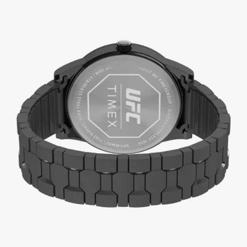 Timex UFC Mens Gray Stainless Steel Strap Watch Tw2v56200jt