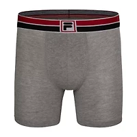 FILA Ultra Soft Stretch No Fly Mens 4 Pack Boxer Briefs Fm412bxcs15-020