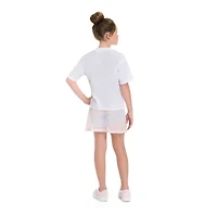 PUMA Big Kid Girls Crew Neck Short Sleeve Boxy Fit Graphic T-Shirt