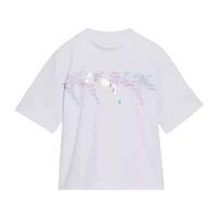 PUMA Big Kid Girls Crew Neck Short Sleeve Boxy Fit Graphic T-Shirt