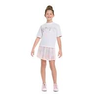 PUMA Big Kid Girls Crew Neck Short Sleeve Boxy Fit Graphic T-Shirt