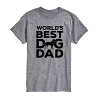 Mens Short Sleeve World's Best Dog Dad Graphic T-Shirt