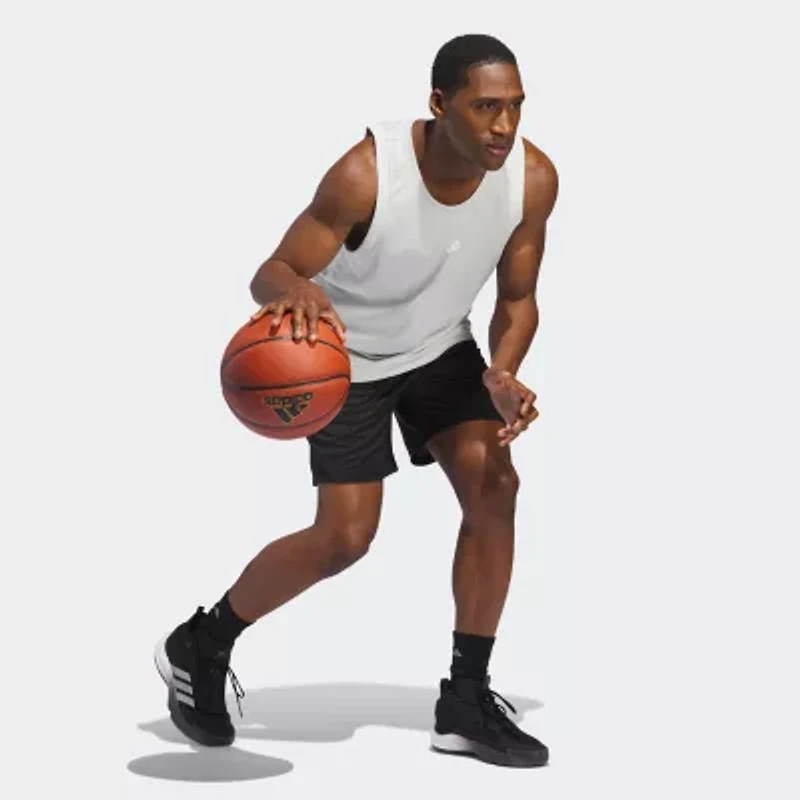 adidas Mens Mid Rise 9" Basketball Short