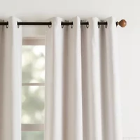 Martha Stewart Reed Grommet Top Blackout Single Curtain Panel