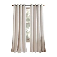 Martha Stewart Reed Grommet Top Blackout Single Curtain Panel
