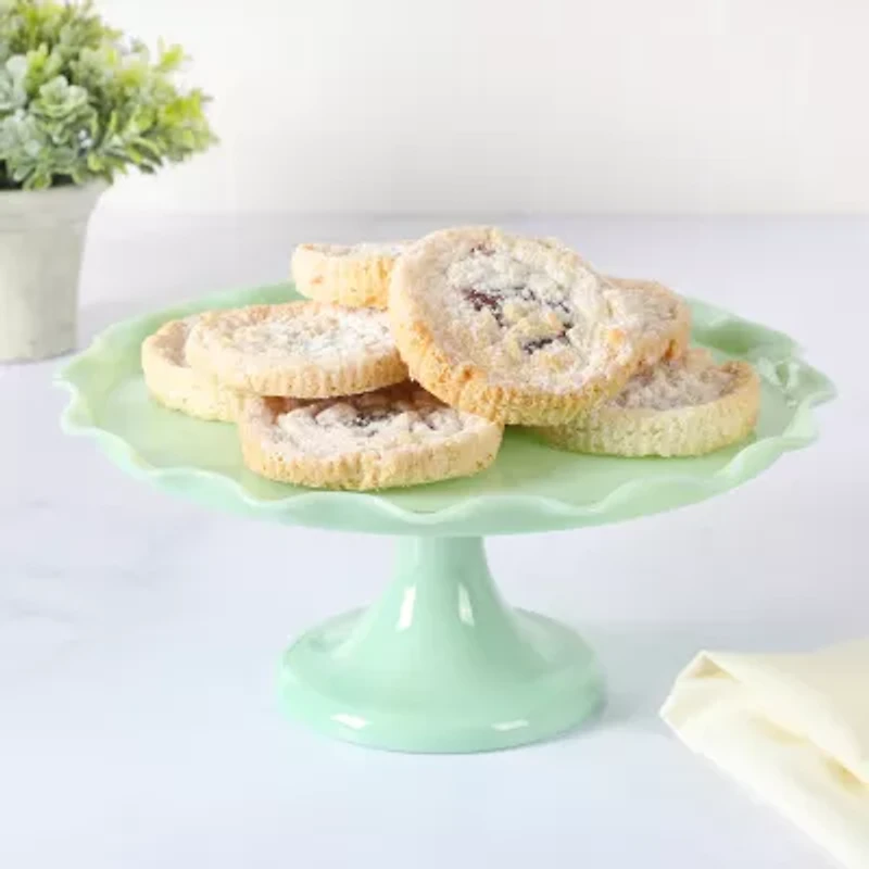 Martha Stewart Highbrook 11x4 Ruffle Glass Cake Stand