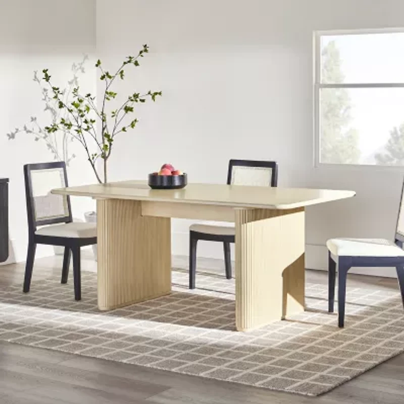 Walker Edison Rectangular Wood-Top Dining Table