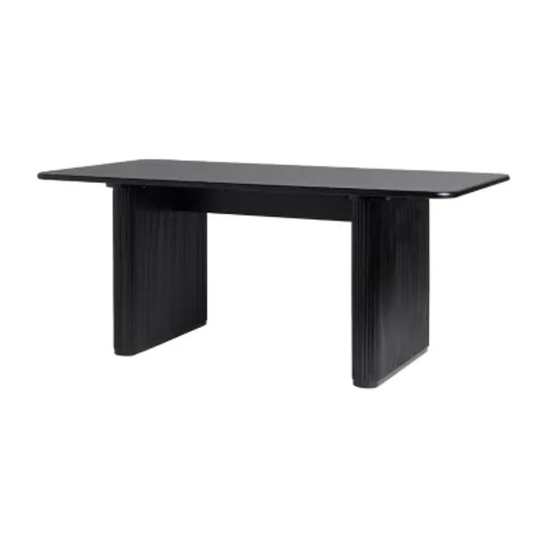 Walker Edison Rectangular Wood-Top Dining Table