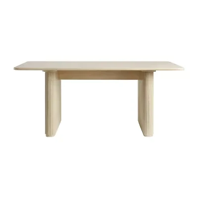 Walker Edison Rectangular Wood-Top Dining Table
