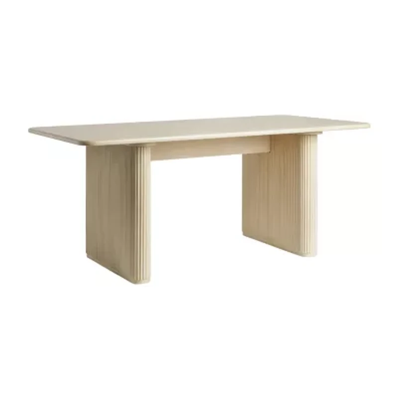 Walker Edison Rectangular Wood-Top Dining Table