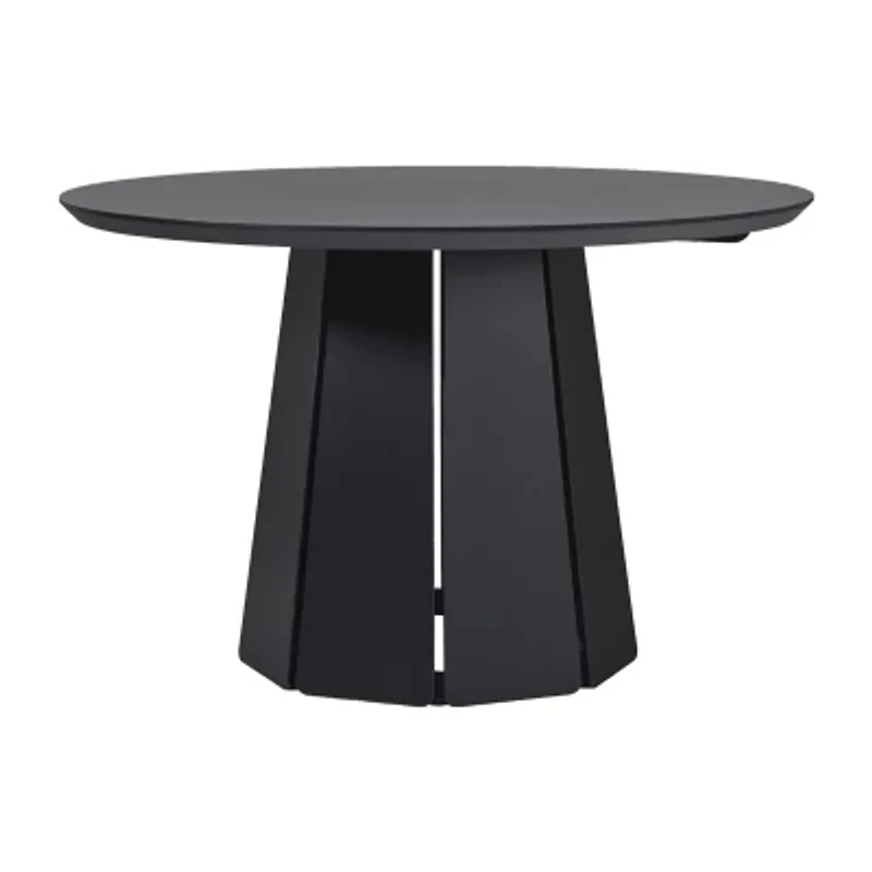 Walker Edison Round Wood-Top Dining Table