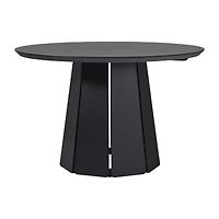 Walker Edison Round Wood-Top Dining Table