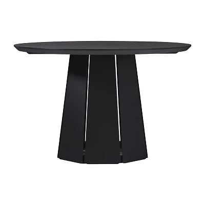 Walker Edison Round Wood-Top Dining Table