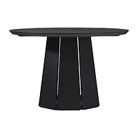 Walker Edison Round Wood-Top Dining Table