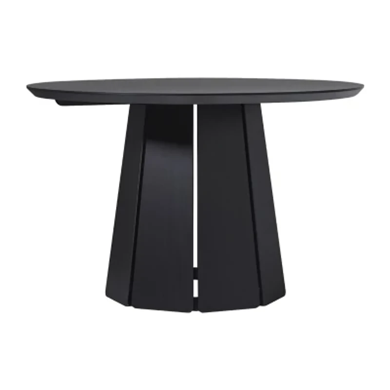 Walker Edison Round Wood-Top Dining Table