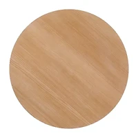 Walker Edison Round Wood-Top Dining Table