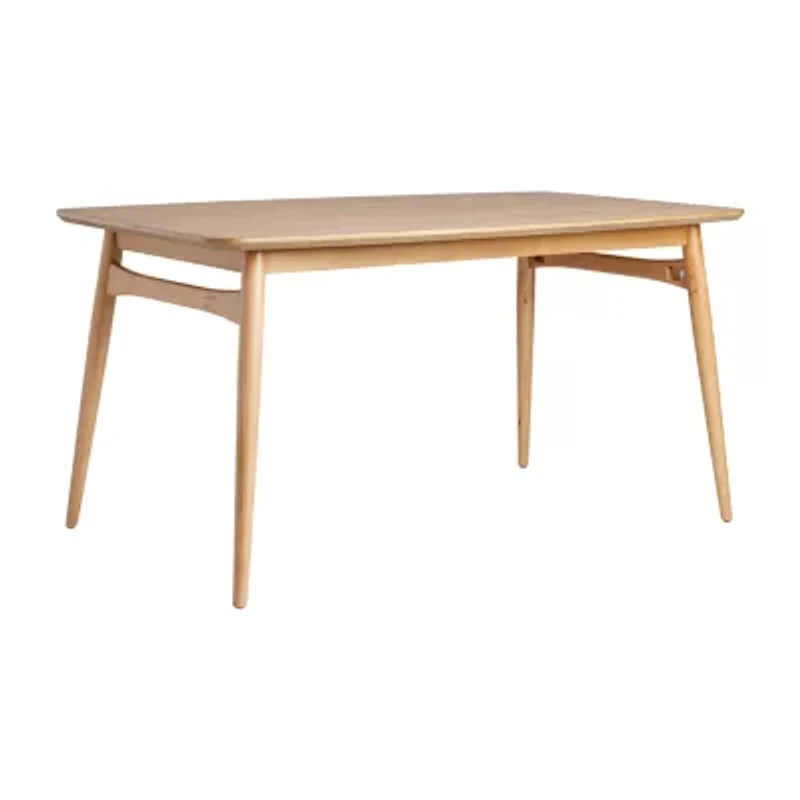 Walker Edison Rectangular Wood-Top Dining Table