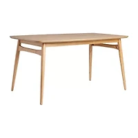 Walker Edison Rectangular Wood-Top Dining Table