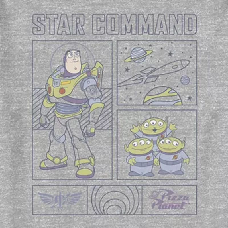 Disney Collection Toddler Boys Crew Neck Short Sleeve Regular Fit Buzz Lightyear Toy Story Graphic T-Shirt