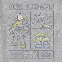 Disney Collection Toddler Boys Crew Neck Short Sleeve Regular Fit Buzz Lightyear Toy Story Graphic T-Shirt