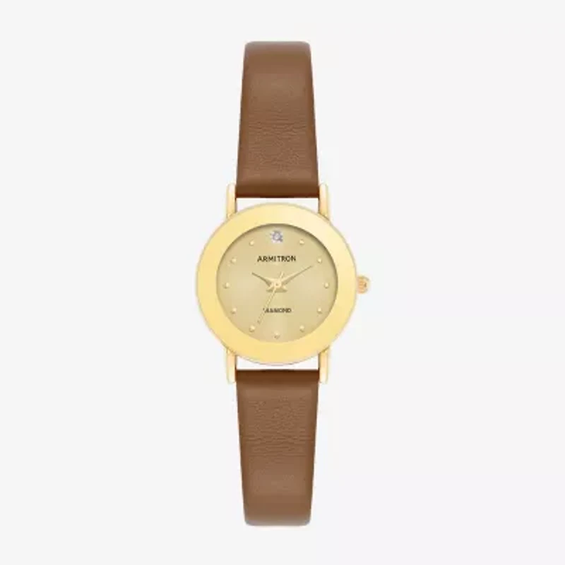 Armitron Womens Brown Leather Strap Watch 75 2447chgphy
