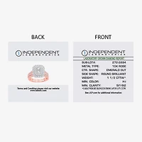 Signature By Modern Bride 1 1/2 CT. T.W. Lab-Grown (H-I / SI1-SI2) Diamond 10K or 14K Gold Emerald Halo Bridal Set