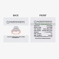 (H-I / SI1-SI2) Signature By Modern Bride Womens 1 1/2 CT. T.W. Lab Grown White Diamond 10K or 14K Gold Oval Halo Bridal Set