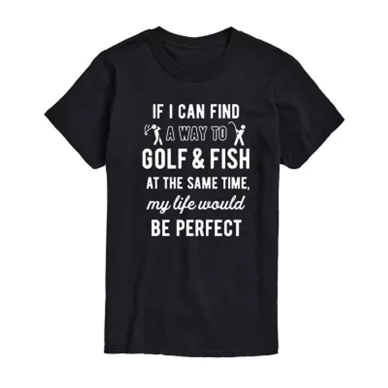Mens Short Sleeve Fishing Graphic T-Shirt