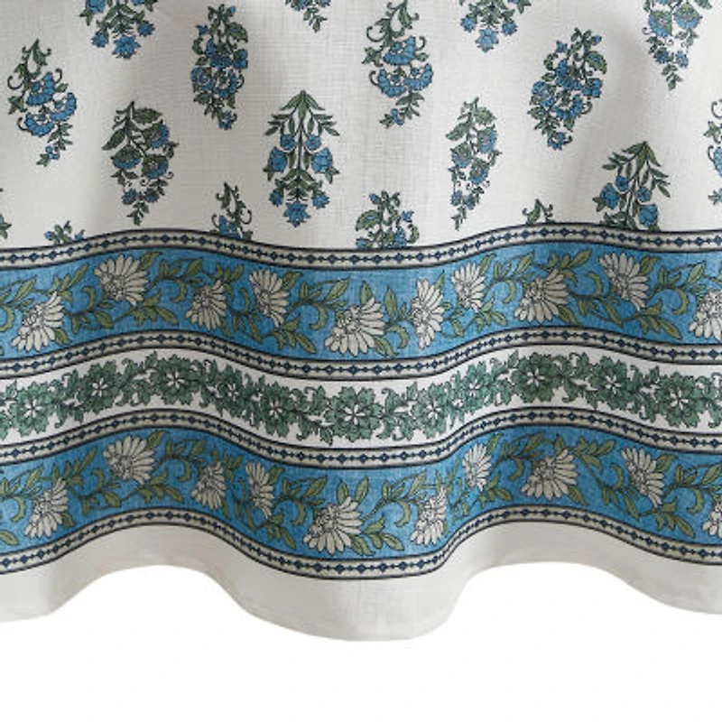 Elrene Home Fashions Tropez Block Print 70" Round Tablecloth