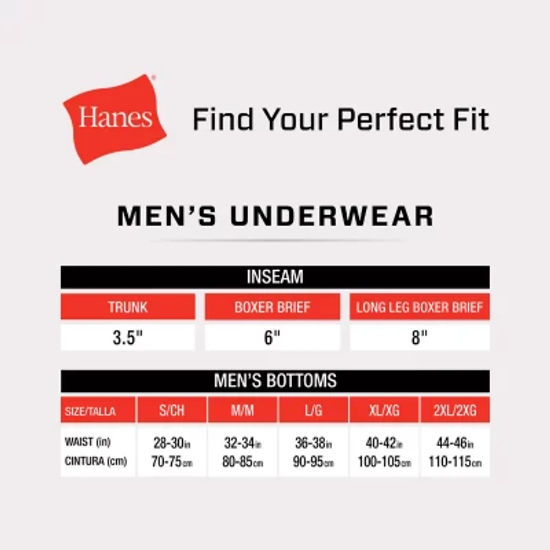 Hanes Mens 3 Pack Support Pouch Boxer Briefs Ufsbq3