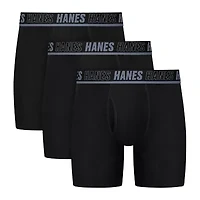 Hanes® Men's Ultimate 3-Pack Moves X-TEMP® Cotton Stretch Boxer Brief Underwear with Total Support Pouch™ Um6ba3