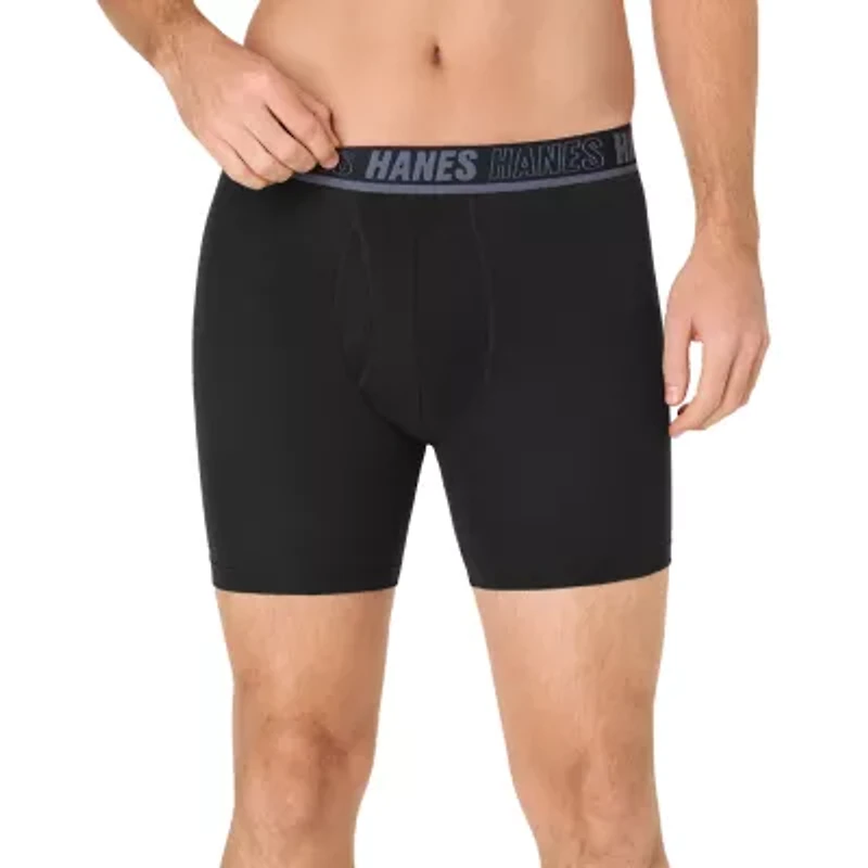 Hanes® Men's Ultimate 3-Pack Moves X-TEMP® Cotton Stretch Boxer Brief Underwear with Total Support Pouch™ Um6ba3