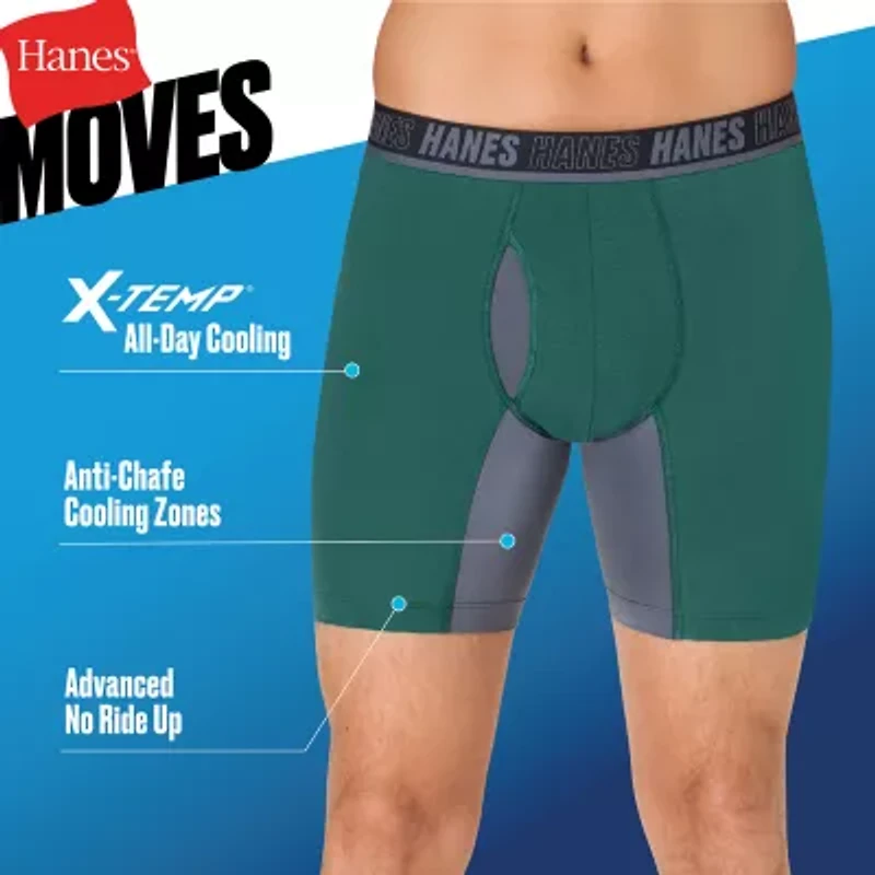 Hanes Mens 3 Pack Support Pouch Boxer Briefs Um5bb3