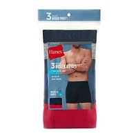 Hanes Mens 3 Pack Boxer Briefs Ubbbb3