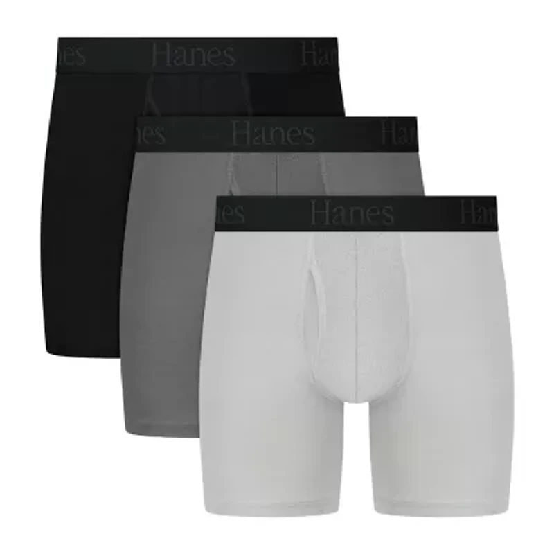 Hanes Mens Big 3 Pack Boxer Briefs Ufsxy3