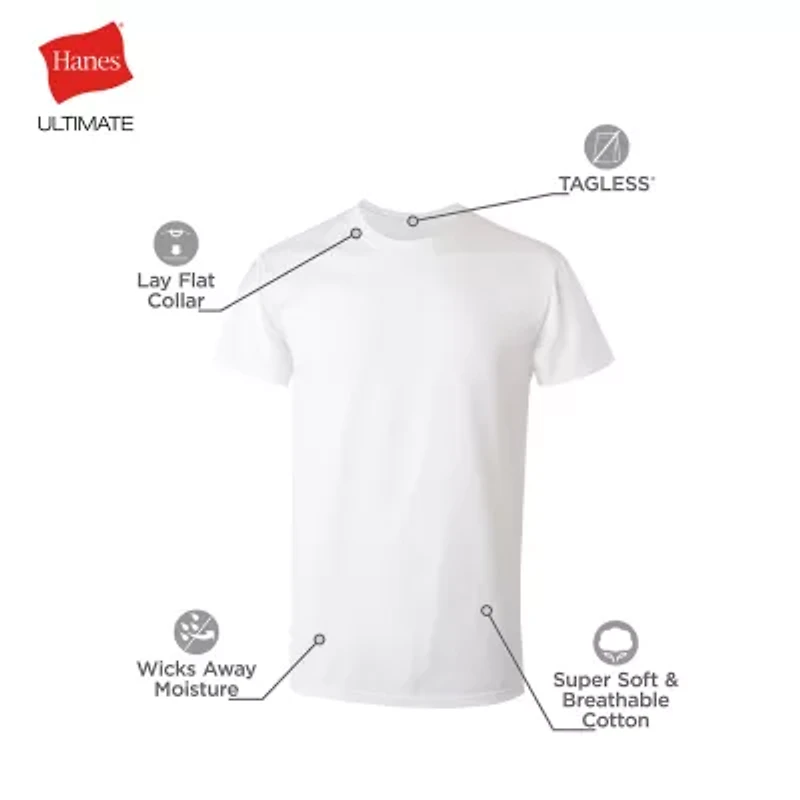 Hanes Mens Sleeveless U Neck Moisture Wicking T-Shirt