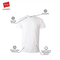 Hanes Mens Sleeveless U Neck Moisture Wicking T-Shirt