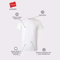 Hanes® Men's Big & Tall Ultimate 3-Pack ComfortSoft® Crewneck T-Shirts Undershirts 787BM3