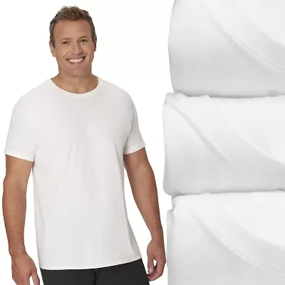 Hanes Mens 3 Pack Short Sleeve Crew Neck Moisture Wicking T-Shirt Big and Tall